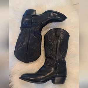 Vintage Black Tony Lama Country Boots size 9